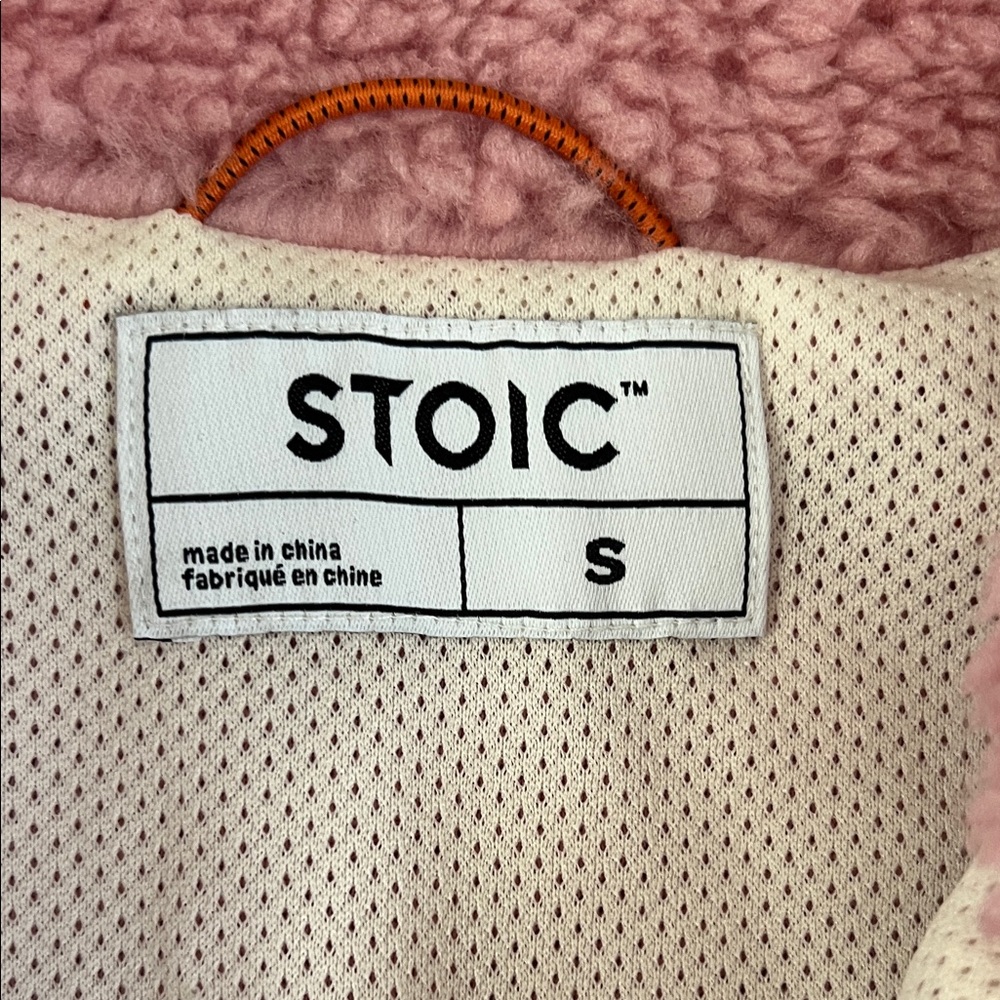 Stoic Women's Pink and Orange Fleece Jacket - Picture 2 of 7